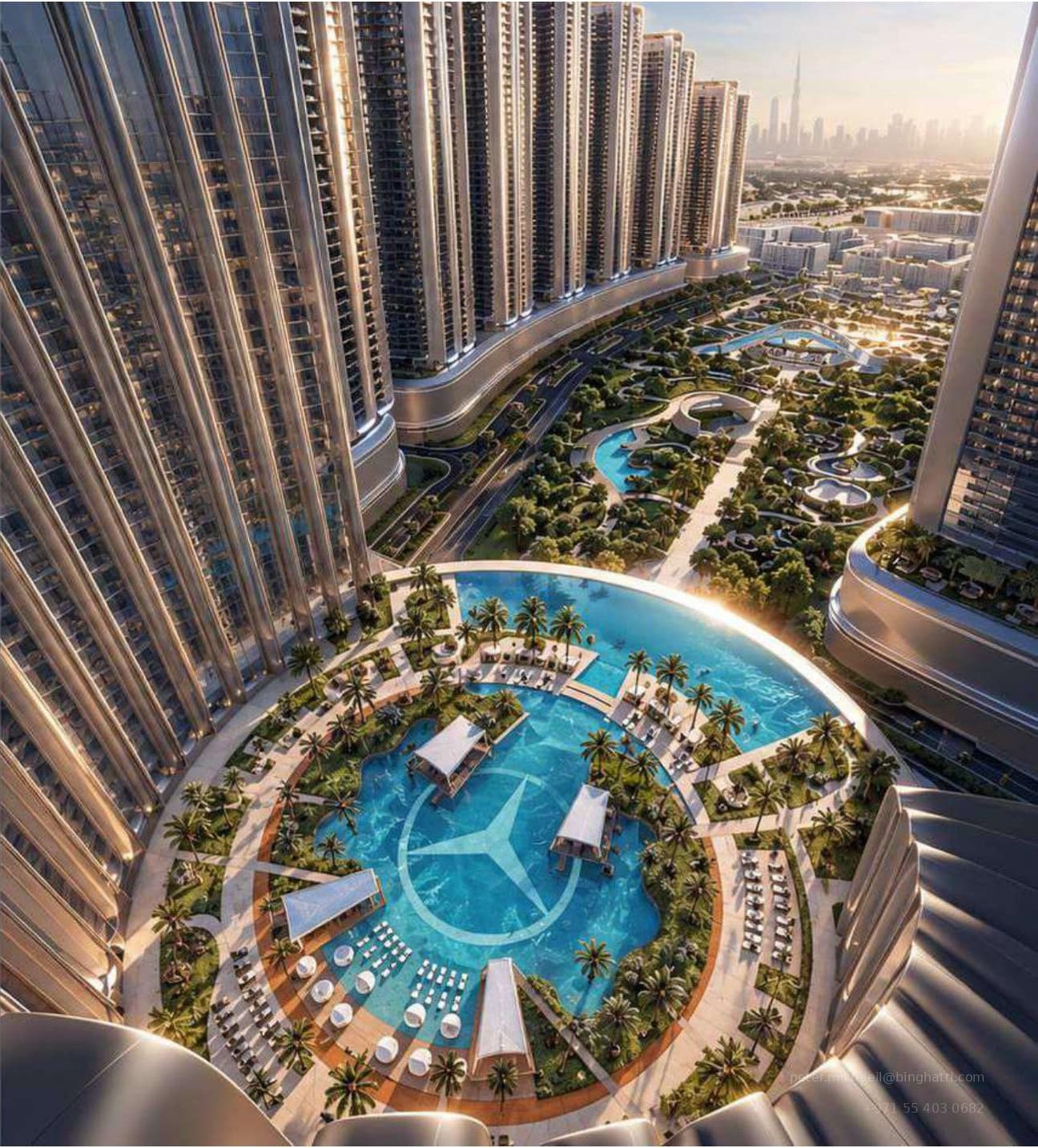 Stunning Water Plaza & Pools